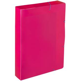 PASTA ELASTICO PLASTICA 4CM A4/FULL COLOR - 0439 - PINK - UN - DELLO