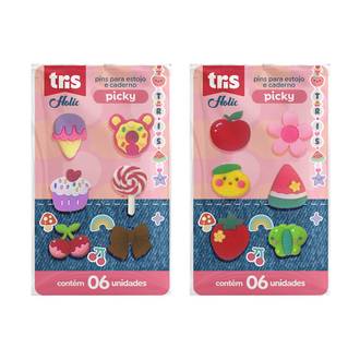 CARTELA PINS HOLIC PICKY C/6 - 912817 - UN - TRIS