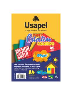 PAPEL CRIATIVO NEON A4 45FL - 85G - 5 CORES - 25064 - PCT 20 - USAPEL