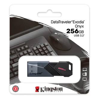 PEN DRIVE 256GB - EXODIA DTXN - USB 3.2 - PRETO - UN - KINGSTON
