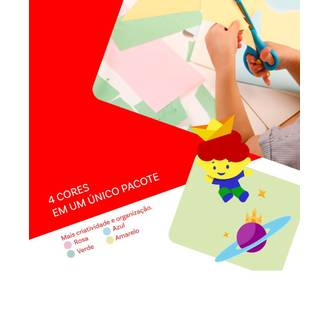 PAPEL CHAMEQUINHO  75G 100FLS - 4 CORES - A4 - UN - CHAMEX