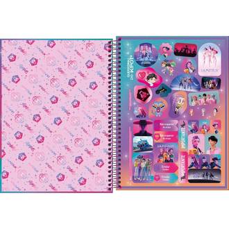 CADERNO UNIV CAPA DURA 1X1 80FLS - 399728 - GUERREIRAS KPOP - UN - TILIBRA