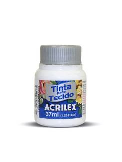 TINTA TECIDO FOSCA 37ML 04140 - BRANCO - CX 12 - ACRILEX