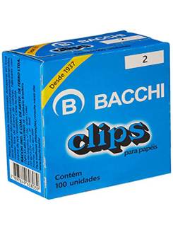 CLIPS GALVANIZADO N.2 C/100 - PCT 25 - BACCHI