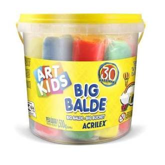 MASSINHAS ARTKIDS BIG BALDE 1,5KG C/30 CORES - 40023 - UN - ACRILEX