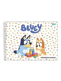 CADERNO DESENHO CAPA DURA 80FLS - ESPIRAL - BLUEY - PCT 4 - JANDAIA
