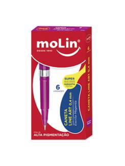 CANETA LINE ART CORES - 0,4MM - MAGENTA - CX 06 - MOLIN
