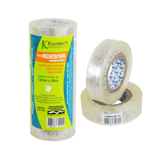 FITA ADESIVA 12X30 - 2215 - TRANSPARENTE - UN - KORETECH