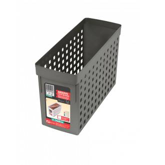 CAIXA ARQUIVO ESTREITO C/ FURO SEM TAMPA - OR70029 - CINZA - UN - ORDENE