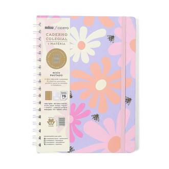 CADERNO ESPIRAL CAPA DURA MELI 80FLS / COLOR BLOOMY - UN - CICERO