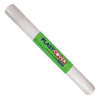 FILME AUTOADESIVO 45CMX2M 50 MICRAS - E1002 - TRANSPARENTE - UN - PLASTCOVER