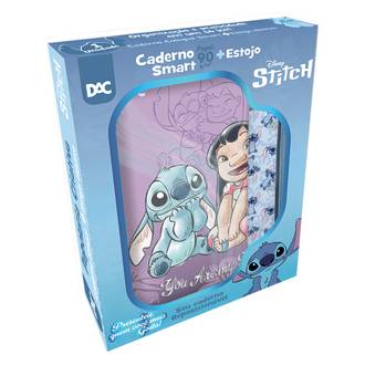 CAIXA CRIATIVA STITCH CADERNO COLEGIAL + ESTOJO 5319 - STITCH - UN - DAC
