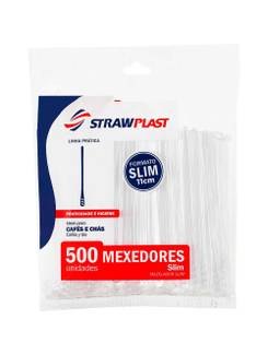 MEXEDOR DESCARTAVEL SLIM 11CM C/500 - CRISTAL - UN - STRAWPLAST
