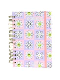 AGENDA ESPIRAL DAISIES XADREZ PERMANENTE - 192FLS - YP7518 - UN - YINS