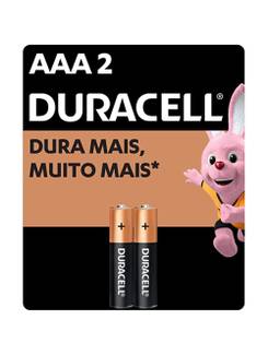 PILHA ALCALINA AAA PALITO COM 2 UNIDADES - UN - DURACELL