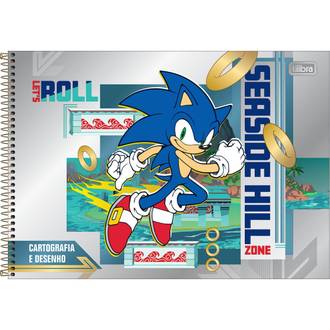 CADERNO DESENHO CAPA DURA 80FLS - ESPIRAL - SONIC - UN - TILIBRA