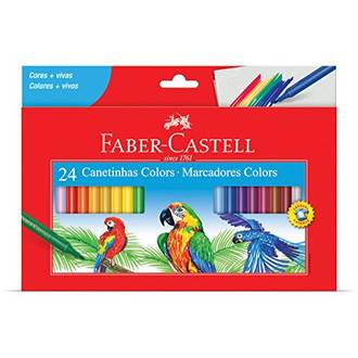 CANETA HIDROGRAFICA COLORS C/24 CORES - PCT 6 - FABER
