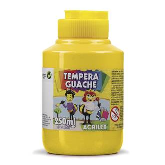 TINTA GUACHE 250ML  - AMARELO OURO - CX 06 - ACRILEX
