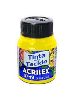 TINTA TECIDO FLUOR 37ML 04040 - AMARELO LIMAO - CX 12 - ACRILEX