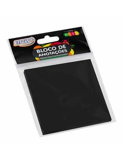 BLOCO ADESIVO ANOTACOES 50F - 76X76 - BA7653 - PRETO - UN - BRW