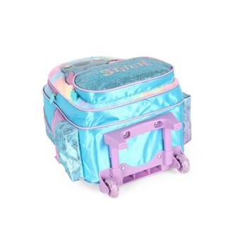 MOCHILA C/RODAS STITCH IC42412SC - METALIZADA - AZUL - UN - LUXCEL