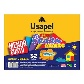 PAPEL CRIATIVO 32FL - 8 CORES - 25060 - UN - USAPEL