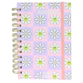 AGENDA ESPIRAL DAISIES XADREZ PERMANENTE - 192FLS - YP7518 - PCT 4 - YINS
