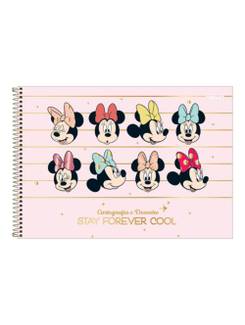 CADERNO DESENHO CAPA DURA 80FLS - ESPIRAL - MINNIIE - PCT 4 - TILIBRA