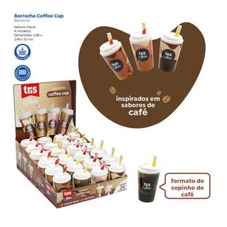 BORRACHA HOLIC COFFE CUP 911155 - CX 24 - TRIS
