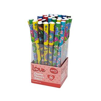 CANETA ESFER. LOVE FLOWERS 1,0MM - 1318 - CX 36 - MOLIN