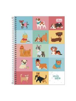 CADERNO UNIV CAPA DURA 10X1 160FLS - HUG ME - PCT 4 - TILIBRA