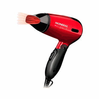 SECADOR DE CABELO MAX TRAVEL SC-10 - BIVOLT - VERMELHO - UN - MONDIAL