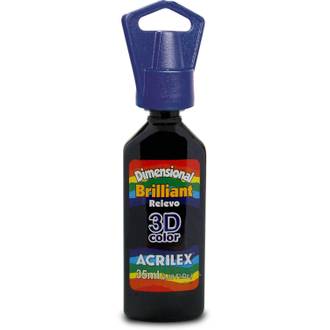 TINTA DIMENSIONAL BRILLIA 35ML 12112  - PRETO - UN - ACRILEX