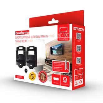 SUPORTE P/ TV FIXO UNIVERSAL 10" A 100" - SBRU859 - UN - BRASFORMA