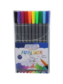 CANETA FINE LINER C/10 0.4MM - FI0001 - UN - BRW