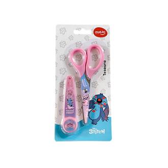 TESOURA ESCOLAR C/PROTETOR STITCH - 13CM - 31385 - UN - MOLIN