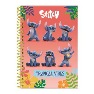 CADERNO UNIV CAPA DURA 1X1 80FLS - 3370665 - STITCH - PCT 4 - FORONI