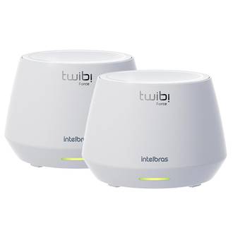 CONJUNTO ROTEADOR WIFI MESH C/2 - TWIBI FORCE - AX1500 - BRANCO - UN - INTELBRAS