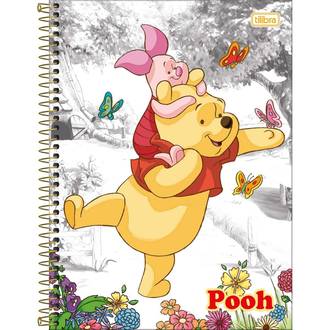 CADERNO UNIV CAPA DURA 10X1 160FLS - 397822 - POOH - UN - TILIBRA