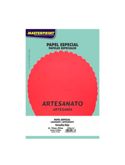 PAPEL LAMINADO A4 10FLS - 250G - 302070042 - VERMELHO - UN - MASTERPRINT