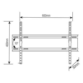 SUPORTE P/ TV INCLINAVEL SLIM 37" A 85" - SBRP615 - UN - BRASFORMA