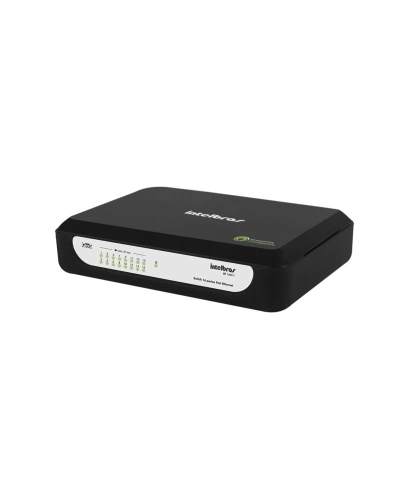 SWITCH 16 PORTAS - 10/100 MBPS - SF1600Q+ - UN - INTELBRAS