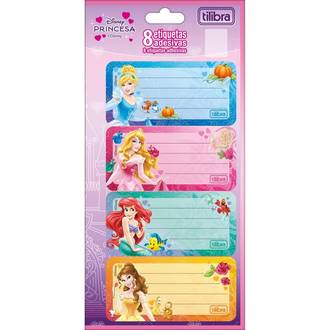 ETIQUETA ADESIVA ESCOLAR  - PRINCESAS - UN - TILIBRA