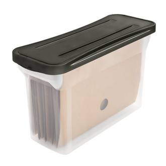 CAIXA ARQUIVO ESTREITO COM TAMPA - 70800 - CRISTAL - UN - ORDENE