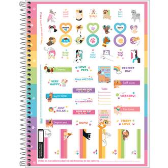 CADERNO UNIV CAPA DURA 16X1 256FLS - HUG ME - UN - TILIBRA