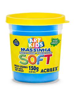 MASSA P/MODELAR SOFT 150G 07315 - AZUL - CX 06 - ACRILEX