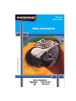 PAPEL GLOSSY A4 50FLS - 180G - 302010004 - UN - MASTERPRINT