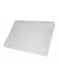 PASTA ELASTICO PLASTICA 4CM OFICIO - 1024 - CRISTAL - UN - ACP