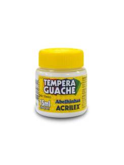 TINTA GUACHE 15ML  - BRANCO - UN - ACRILEX