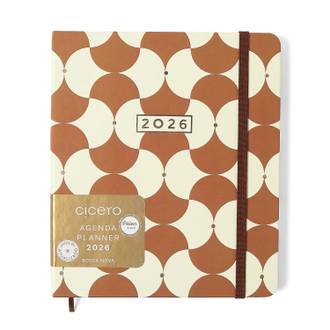 AGENDA ESPIRAL BOSSA NOVA 17X20- PLANNER BOEMIA CARAMELO - UN - CICERO